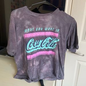 Large coca cola crop top